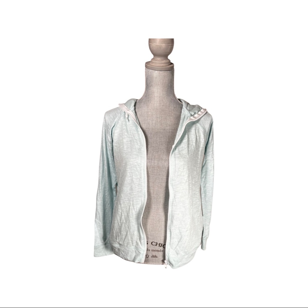 Light blue zip up sweater
